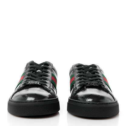 Gucci Crystal GG Monogram Web Womens New Ace Sneakers 37.5 Black 2 of 11