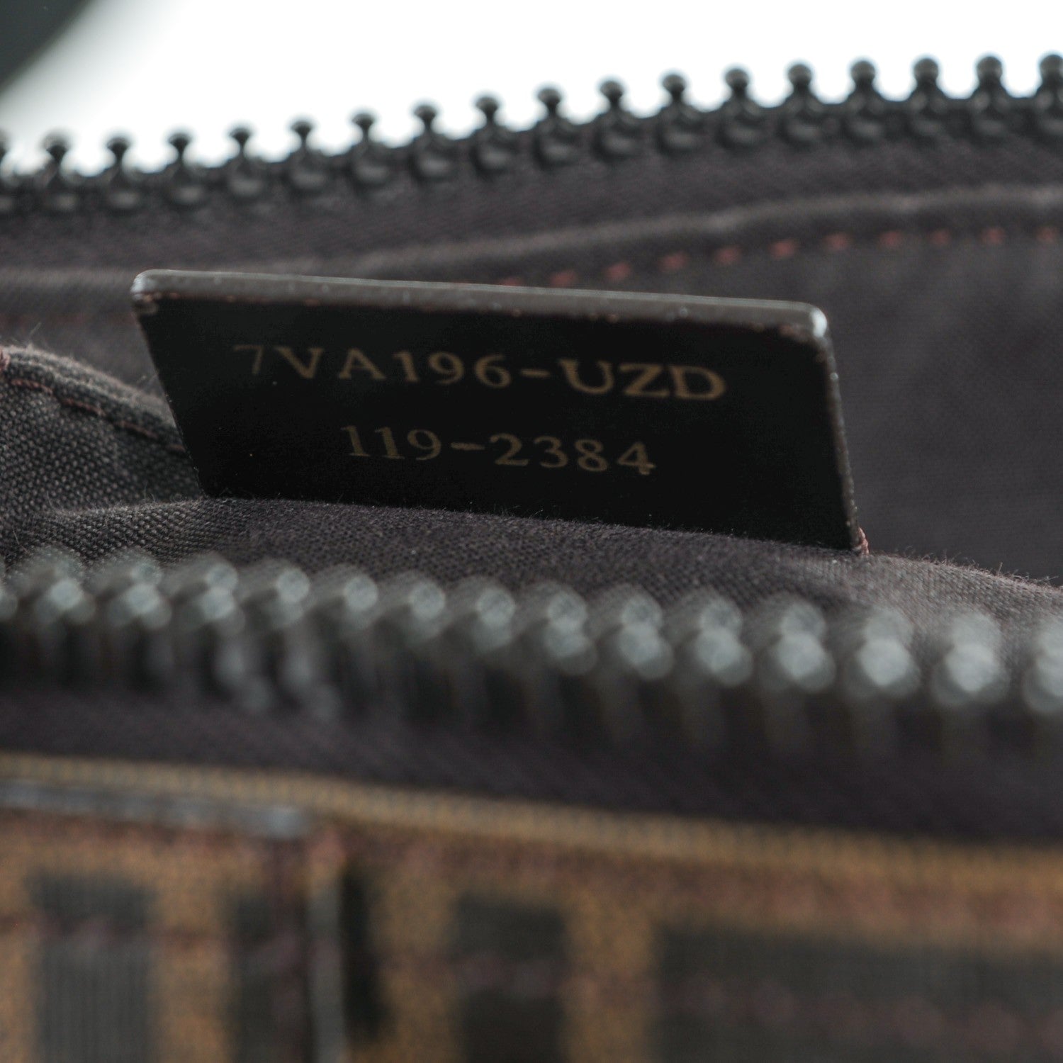 Fendi Zucca Spalmati Top Handle Tote Tobacco 7 of 8