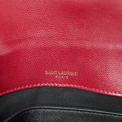 Saint Laurent Grain De Poudre Matelasse Tribeca Chain Wallet Amaretto 8 of 13