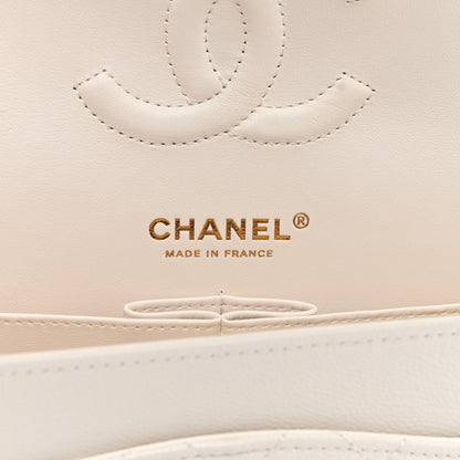 Chanel Caviar Quilted Medium Double Flap White 6 of 11