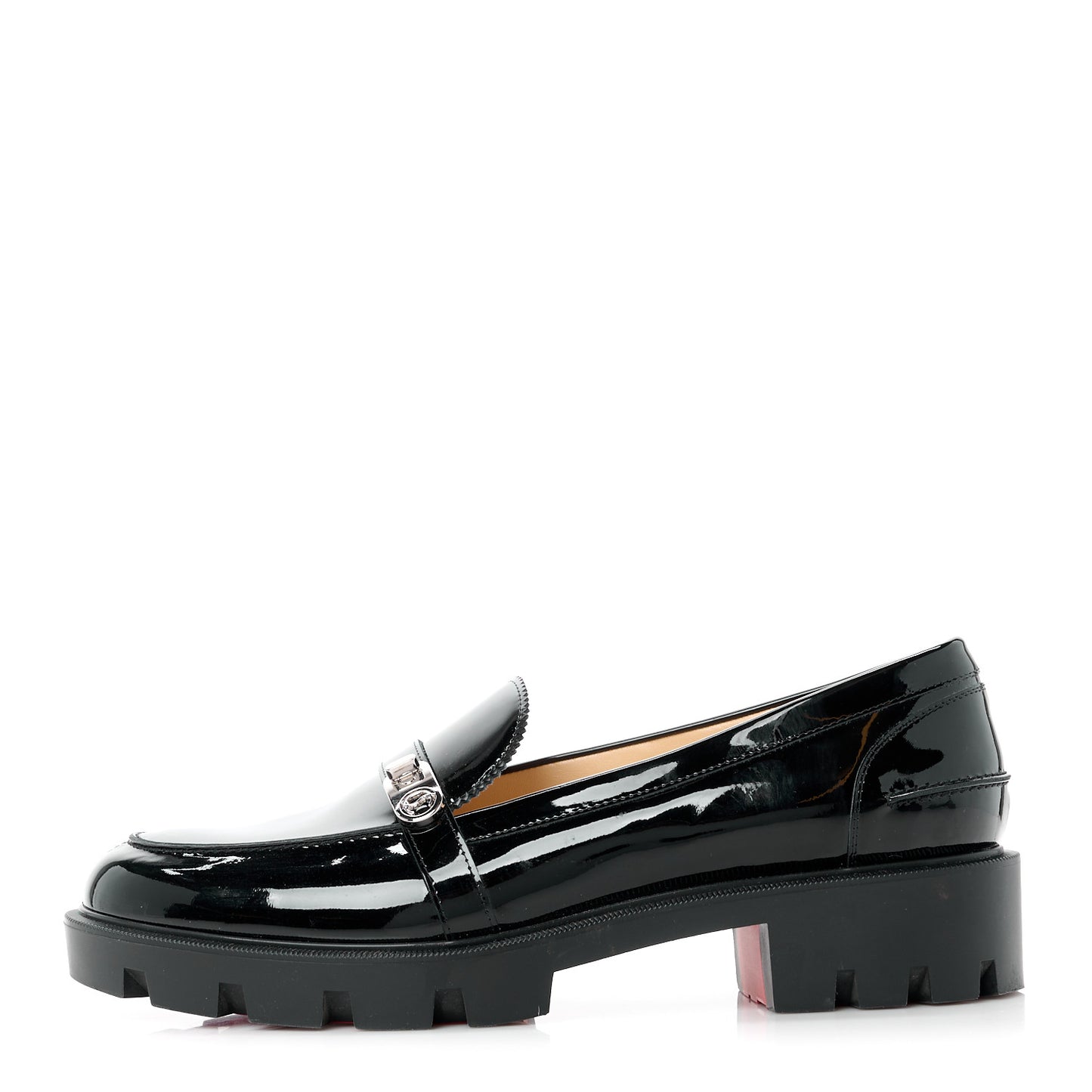 Patent Lock Woody Loafers 41 Black