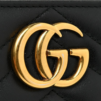 Gucci Calfskin Matelasse GG Marmont Zip Around Wallet Black 24 of 24