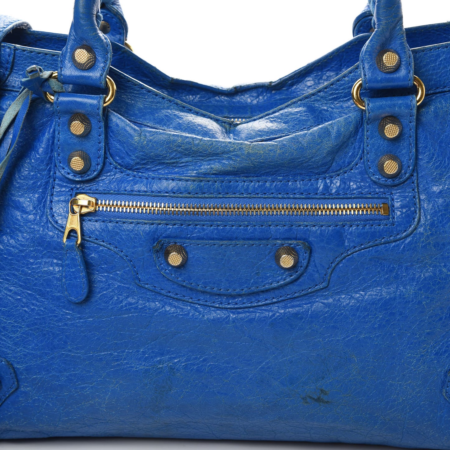 Agneau Giant 12 Gold Hardware City Bleu Lazuli