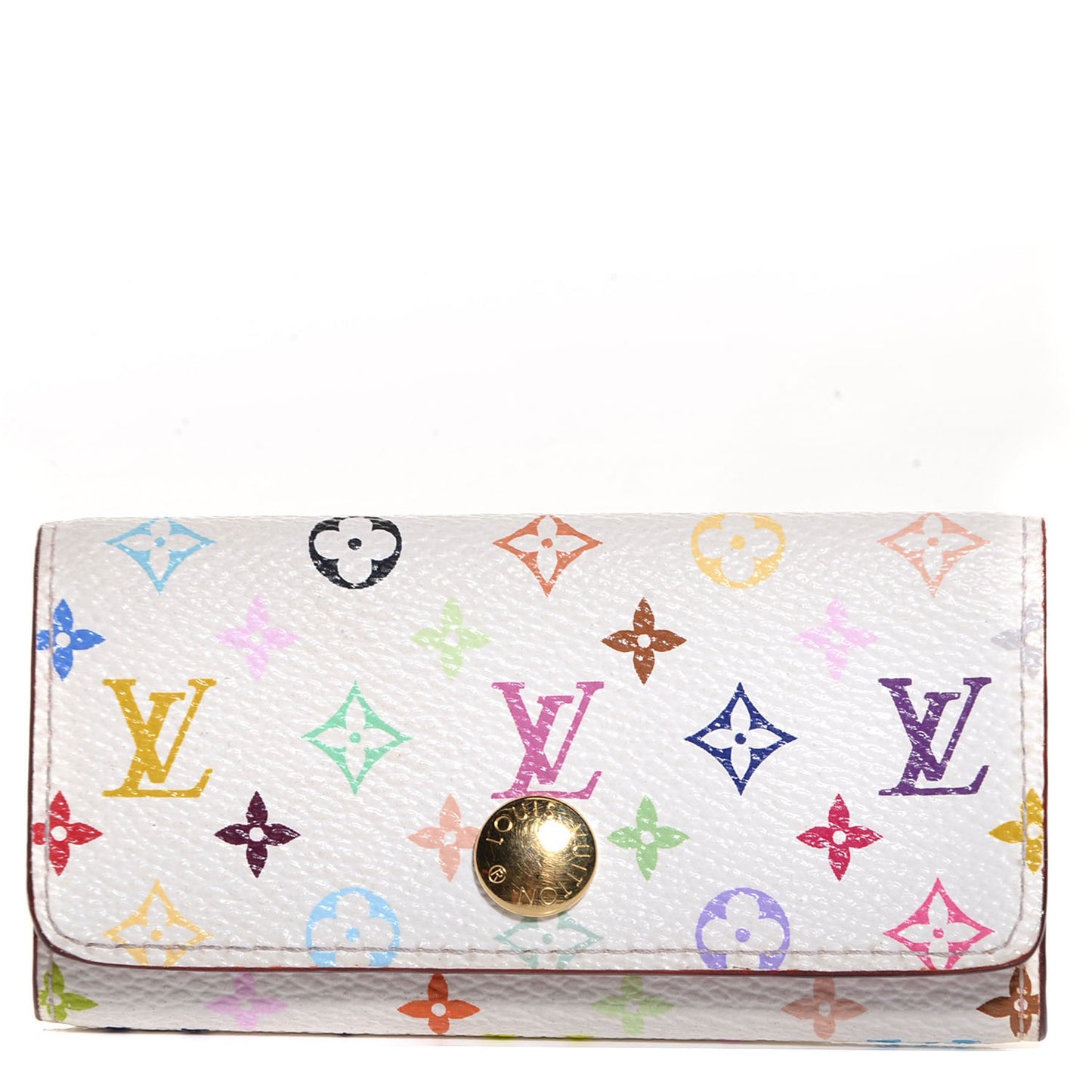 Monogram Multicolor Multicles 4 Key Holder White Litchi