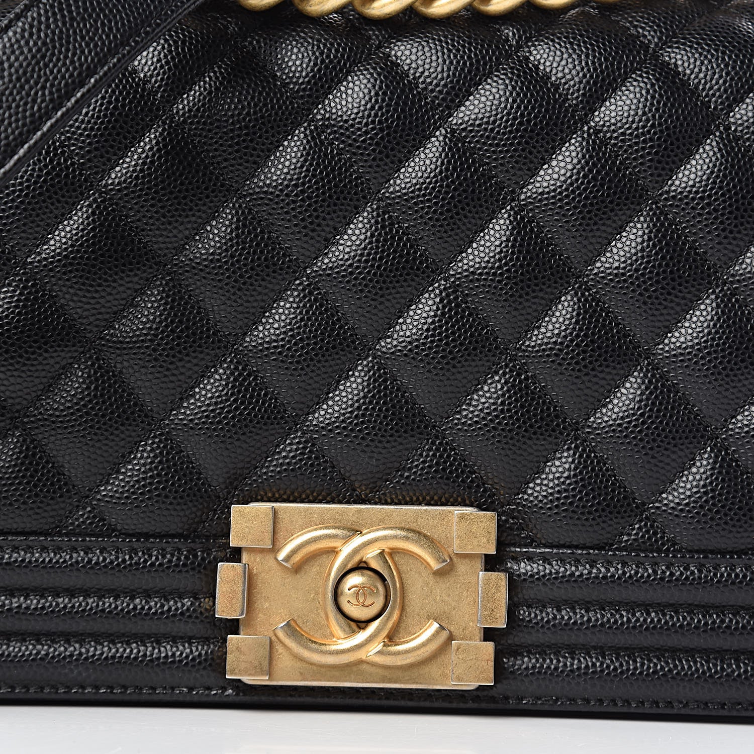 Chanel Caviar Quilted Medium Boy Flap Black 11 of 12