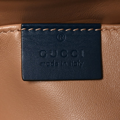 Gucci Nappa Pearl Studded Mini Queen Margaret Broadway Shoulder Bag Blue Agata 6 of 10