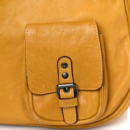Christian Dior Calfskin Medium Gaucho Double Saddle Bag Yellow 18 of 26