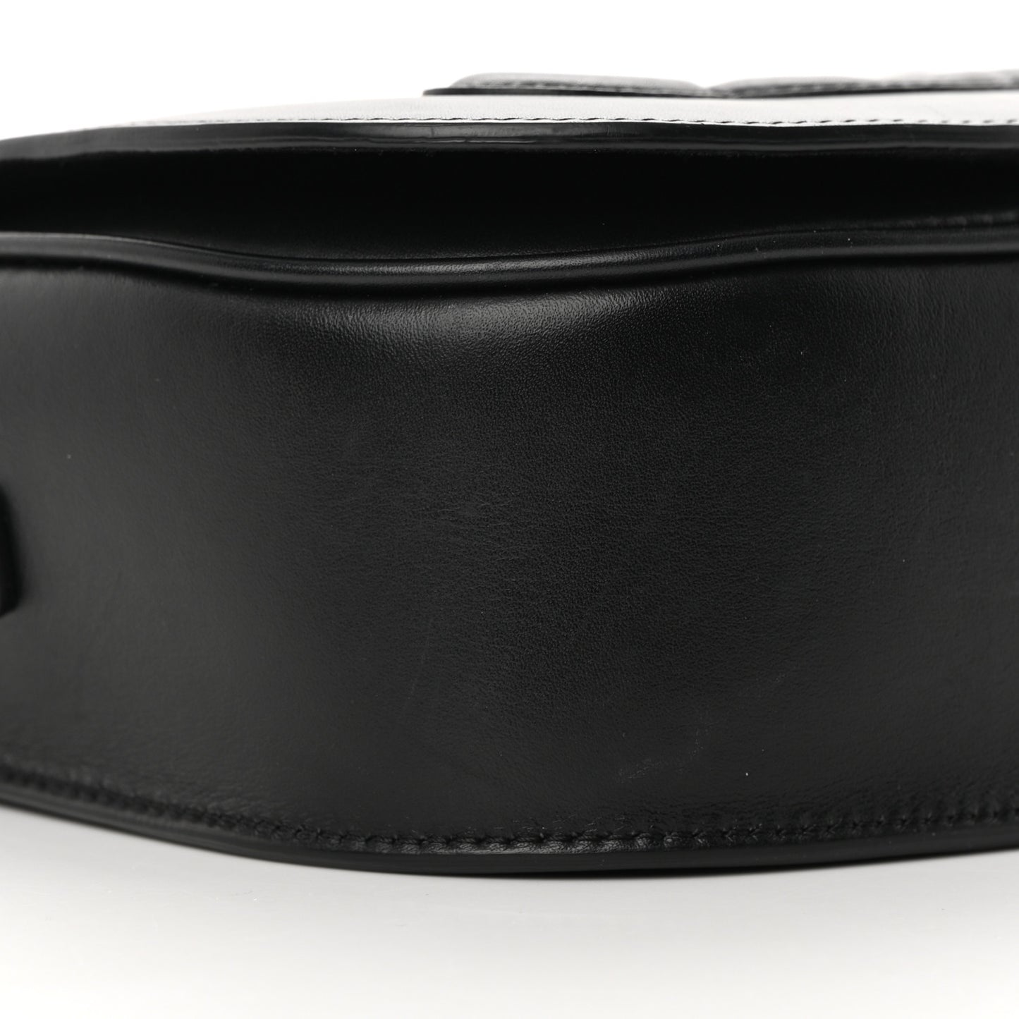 Smooth Calfskin Cuir Triomphe Folco Crossbody Bag Black