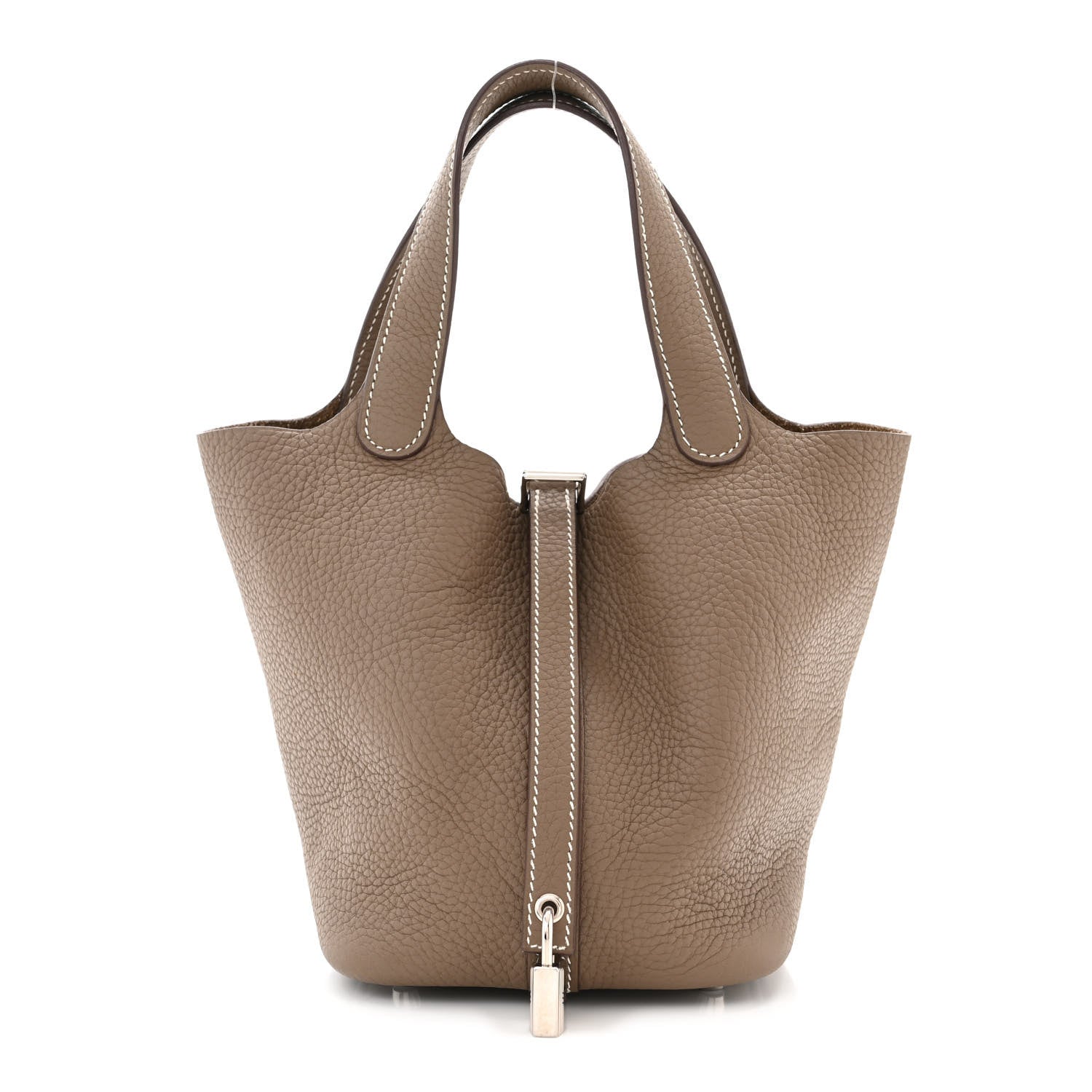Hermes Taurillon Clemence Picotin Lock 18 PM Etoupe 1 of 11