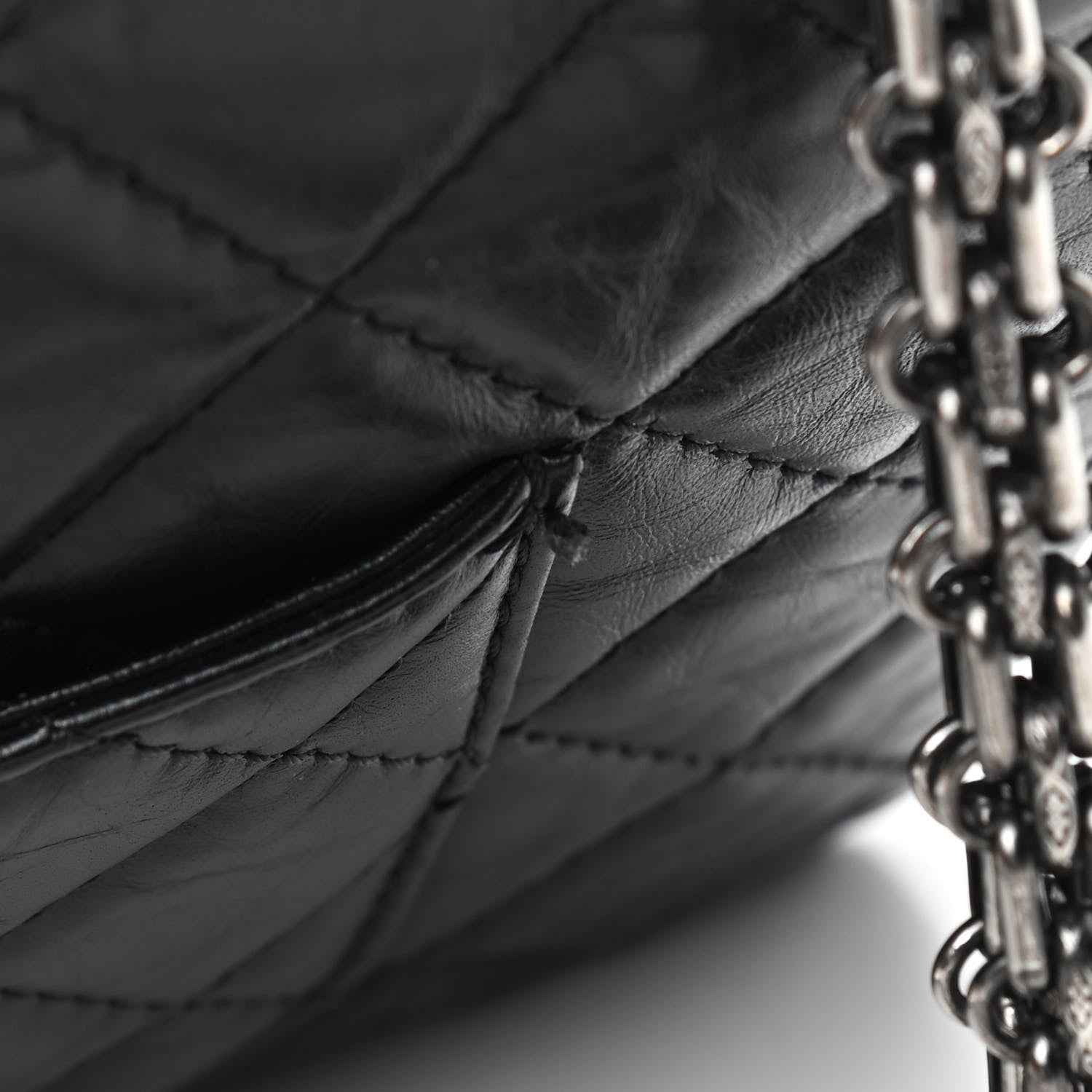 Chanel Aged Calfskin Quilted 2.55 Reissue 226 Flap Black 8 of 10