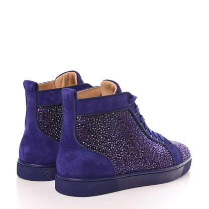 Christian Louboutin Veau Velours Strass Louis Flat Sneakers 39 Version Encre 4 of 10