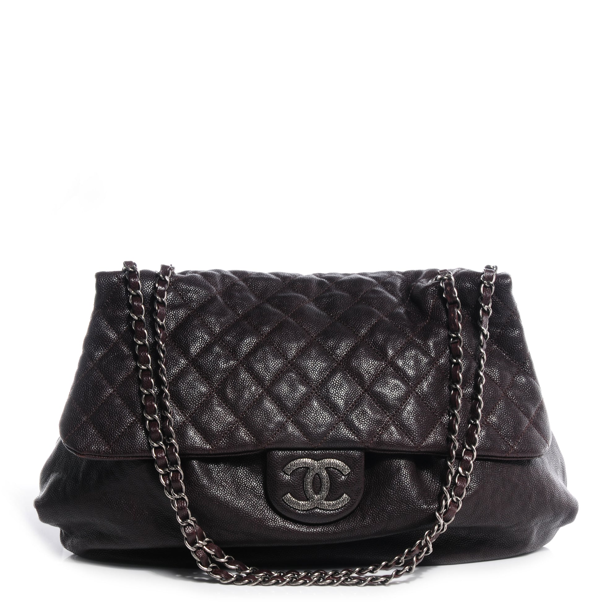 Chanel Caviar Maxi Elastic Flap Brown 1 of 7