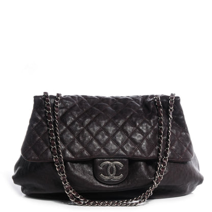 Chanel Caviar Maxi Elastic Flap Brown 1 of 7