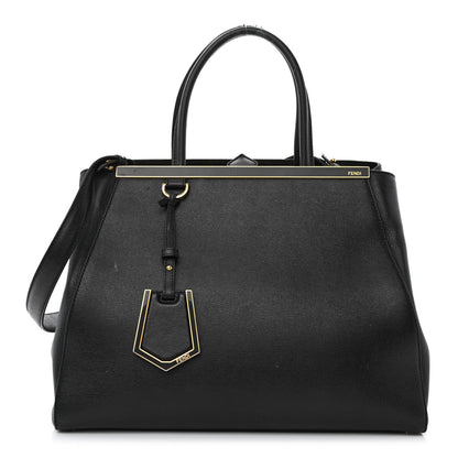 Fendi Vitello Elite Regular 2Jours Tote Black 1 of 14