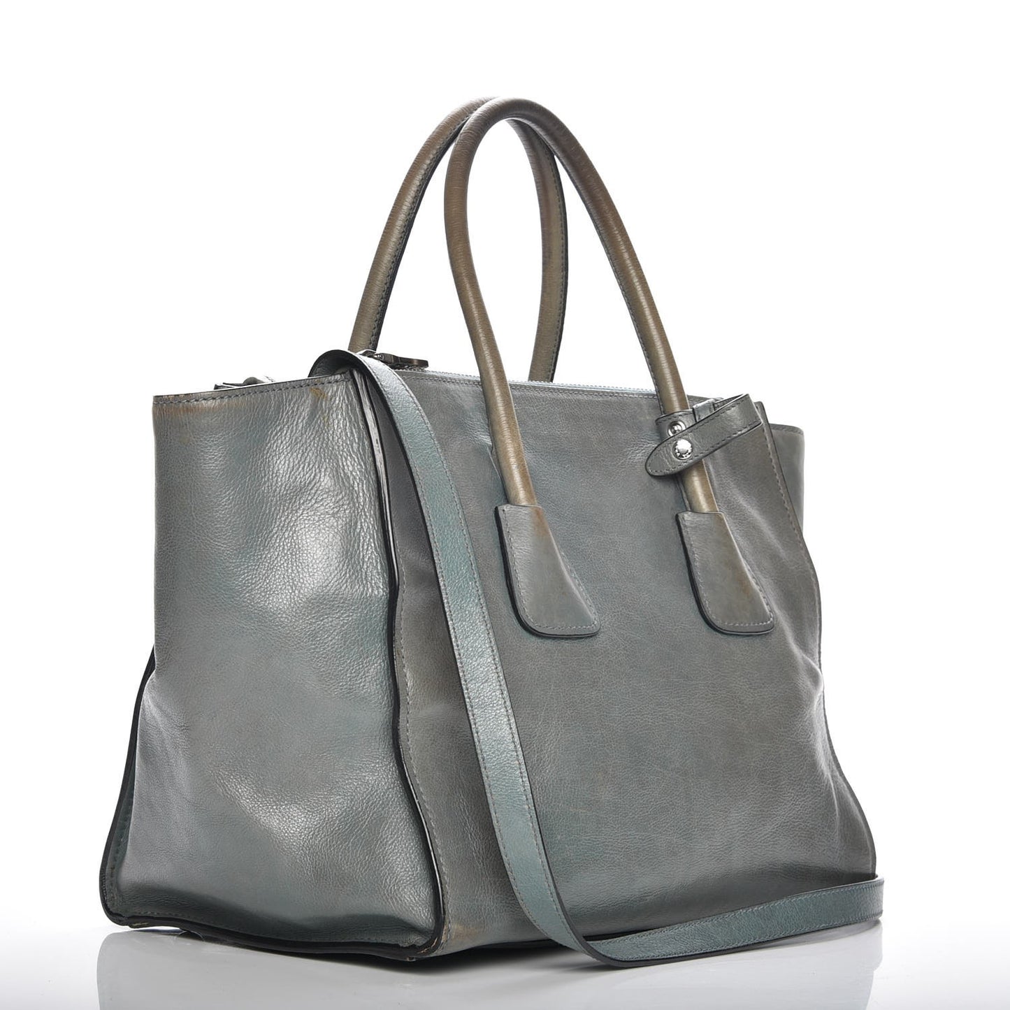 Glace Calf Twin Pocket Tote Marine
