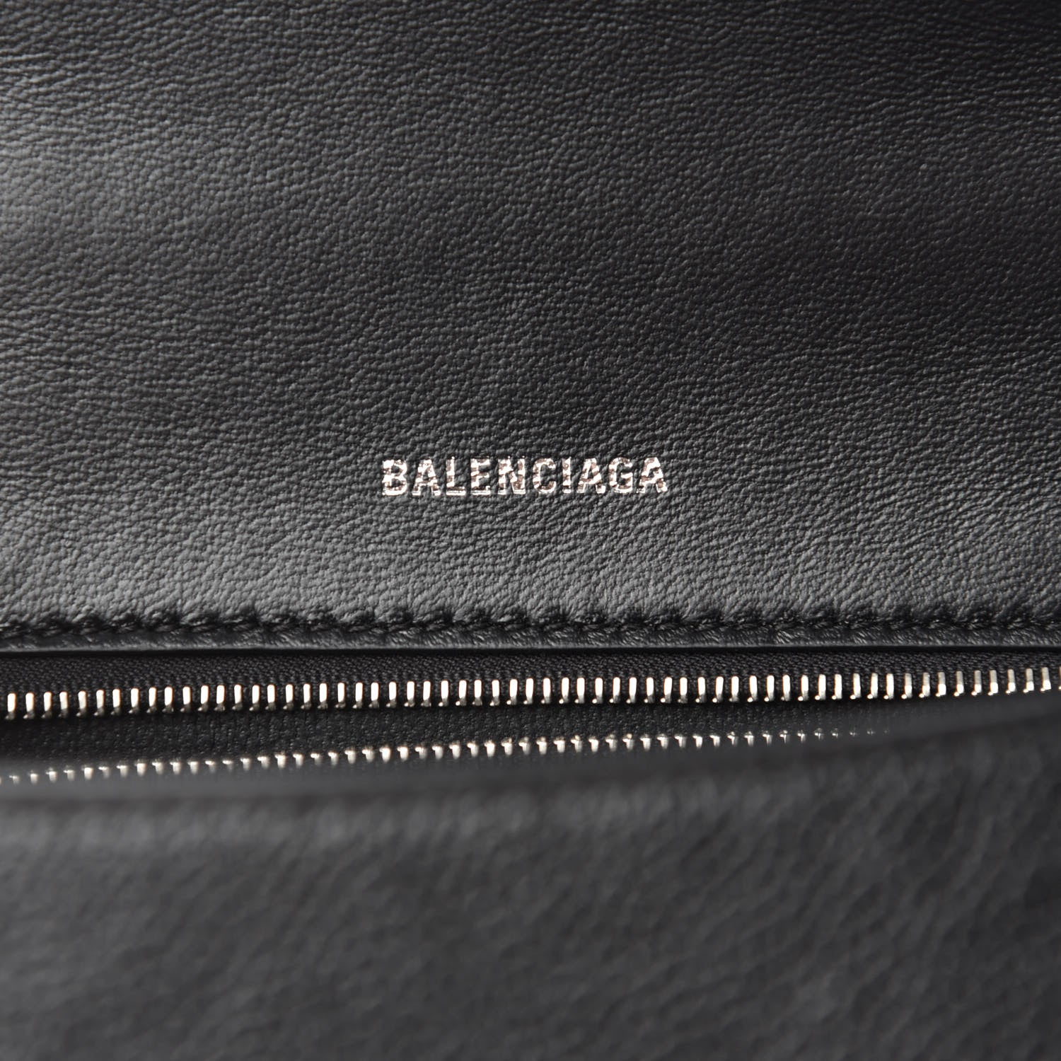 Balenciaga Grained Calfskin Small Hourglass Top Handle Bag Black 8 of 10