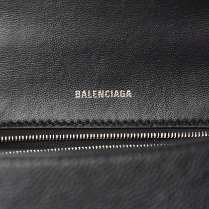 Balenciaga Grained Calfskin Small Hourglass Top Handle Bag Black 8 of 10
