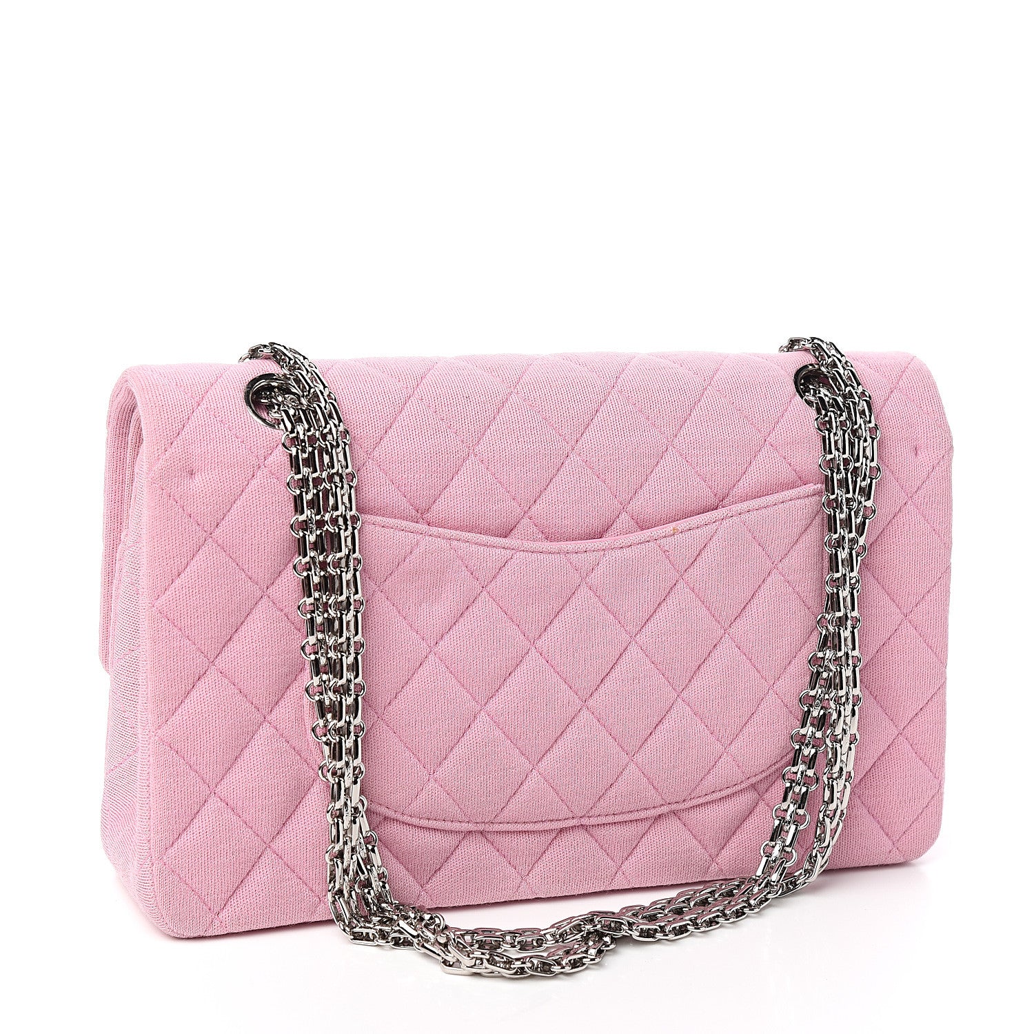 Chanel Jersey Quilted Small Double Flap Pink 2 of 13