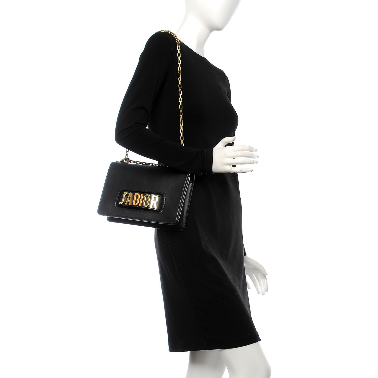 Christian Dior Calfskin J'Adior Chain Flap Bag Black 3 of 13