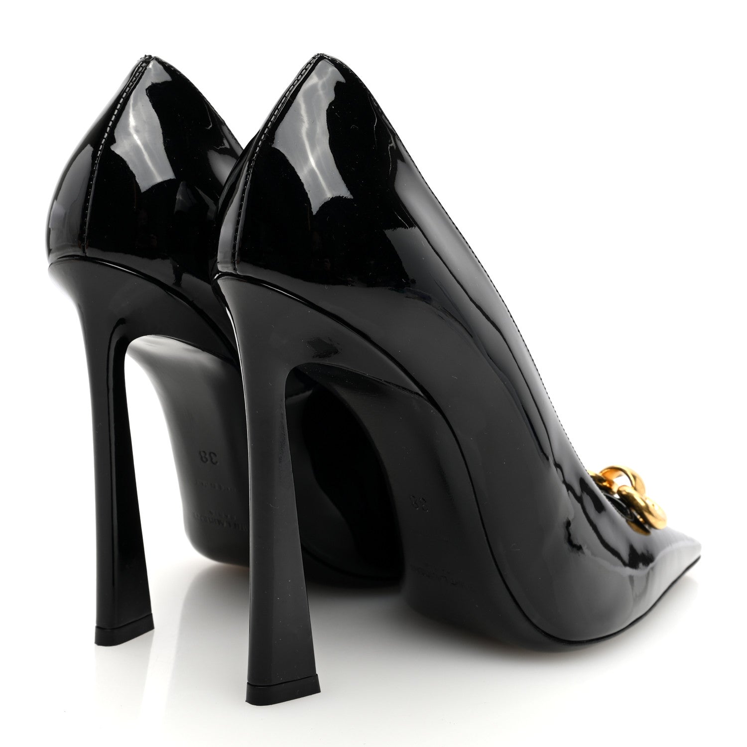 Saint Laurent Patent Calfskin Silvana 110mm Pumps 38 Black 4 of 8