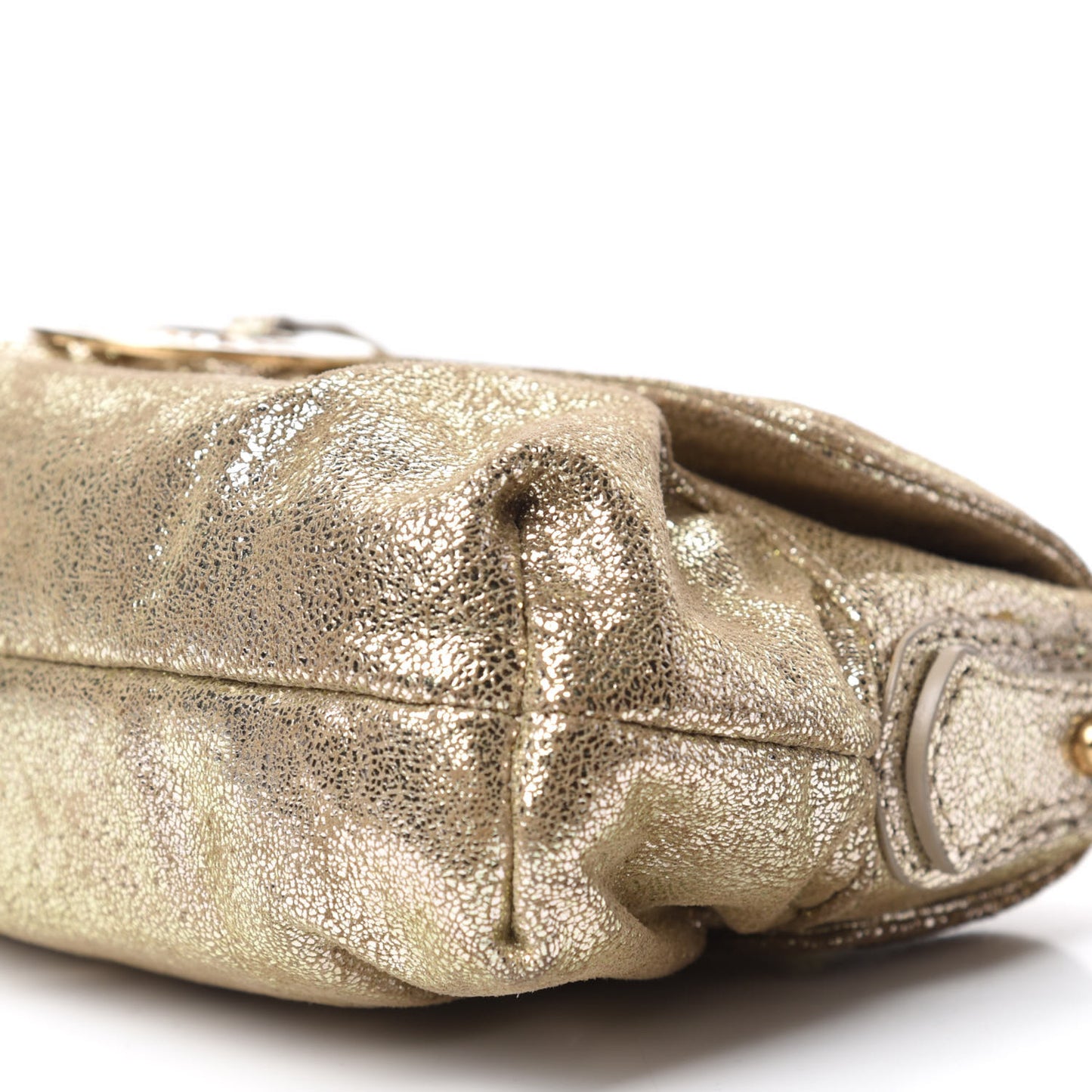 Metallic Nappa Mini Chef Shoulder Bag Gold