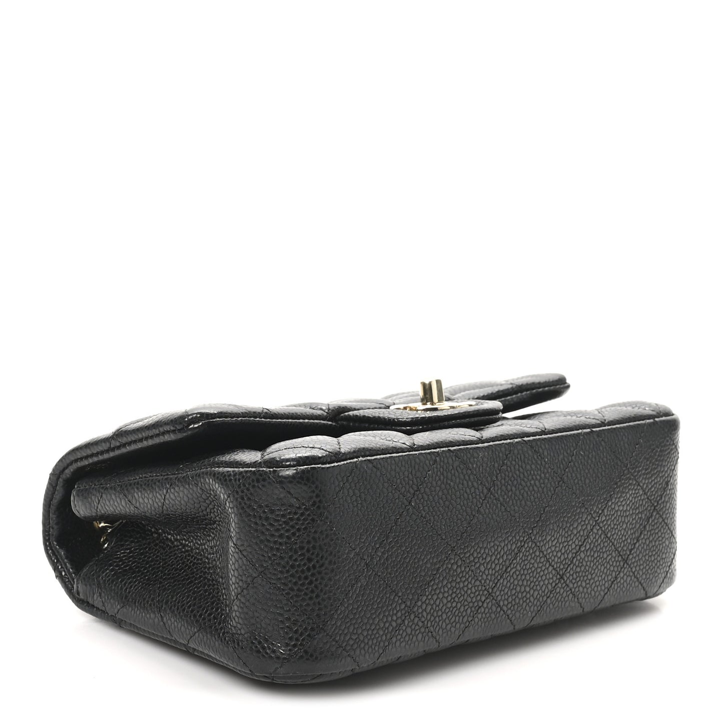 Caviar Quilted Mini Rectangular Flap Black