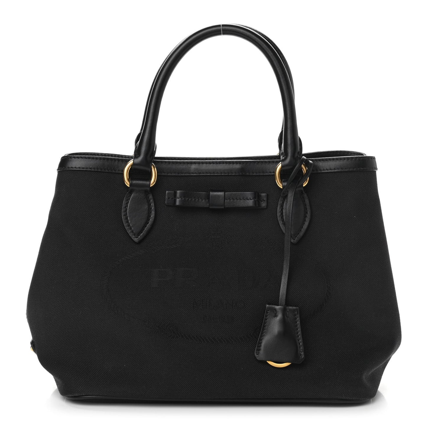 Jacquard Logo Tote Black
