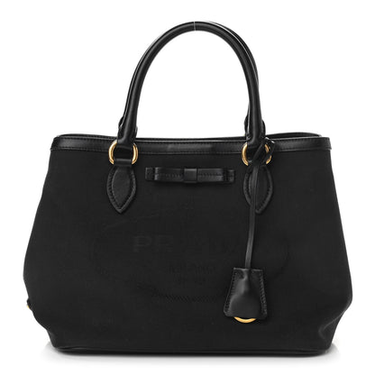 Prada Jacquard Logo Tote Black 1 of 9