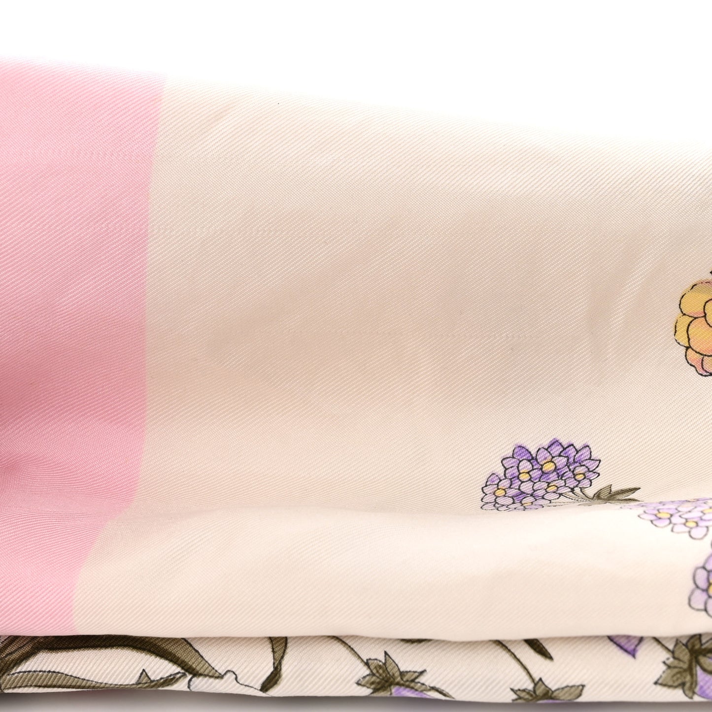 Silk Floral Square Scarf Pink Multicolor