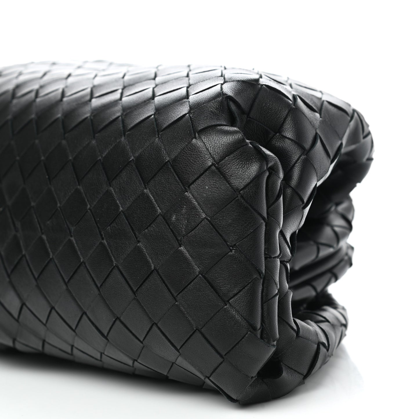 Nappa Maxi Intreccio The Pouch Oversized Clutch Black