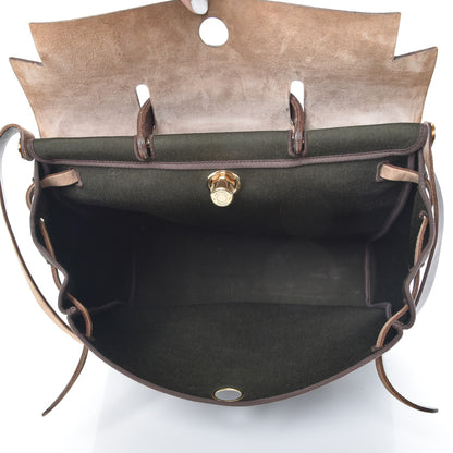 Hermes Toile Vache Hunter Herbag 39 MM Kaki Ebene 7 of 15
