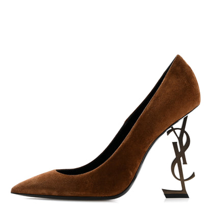 Saint Laurent Suede Calfskin Opyum 110 Pumps 40 Cachemere 40 Cachemere Gold 1 of 11