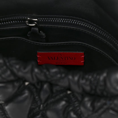 Valentino Garavani Nappa Medium Spikeme Shoulder Bag Black 6 of 9