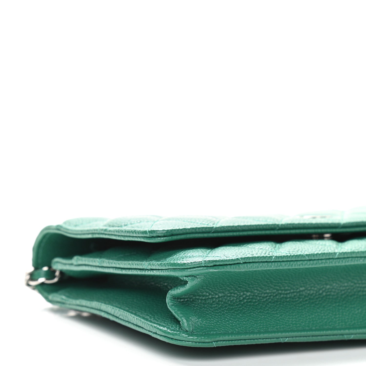 Chanel Caviar Quilted Wallet On Chain WOC Green 9 of 11