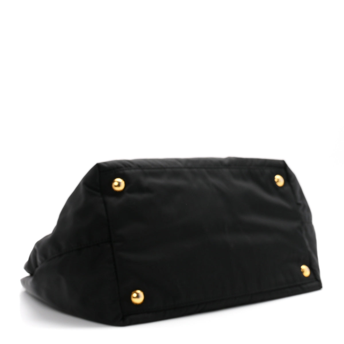 Nylon Tessuto Fiocco Bow Tote Black