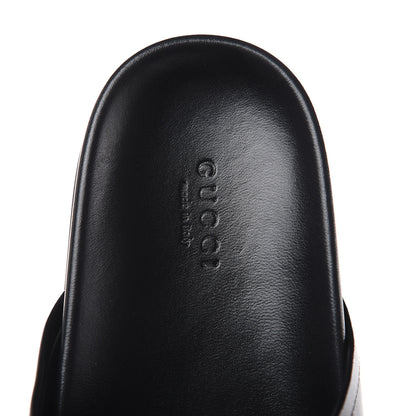 Gucci Malaga Kid Womens Horsebit River Slippers 39 Black 7 of 8