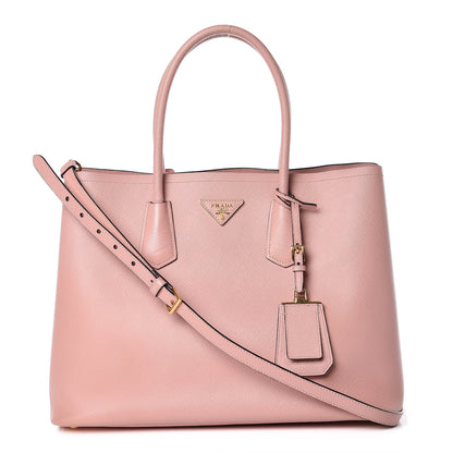 Prada Saffiano Cuir Large Double Bag Orchidea 1 of 14