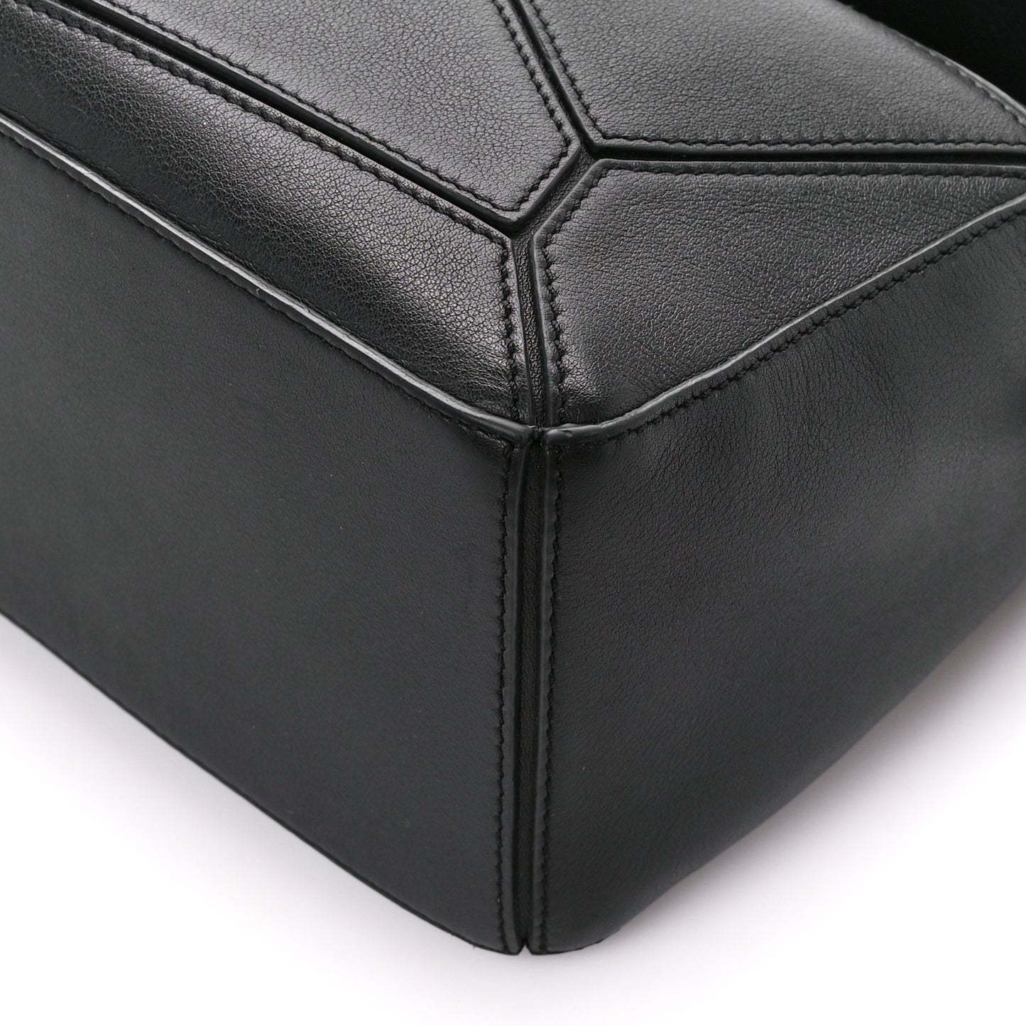 Calfskin Small Puzzle Bag Black