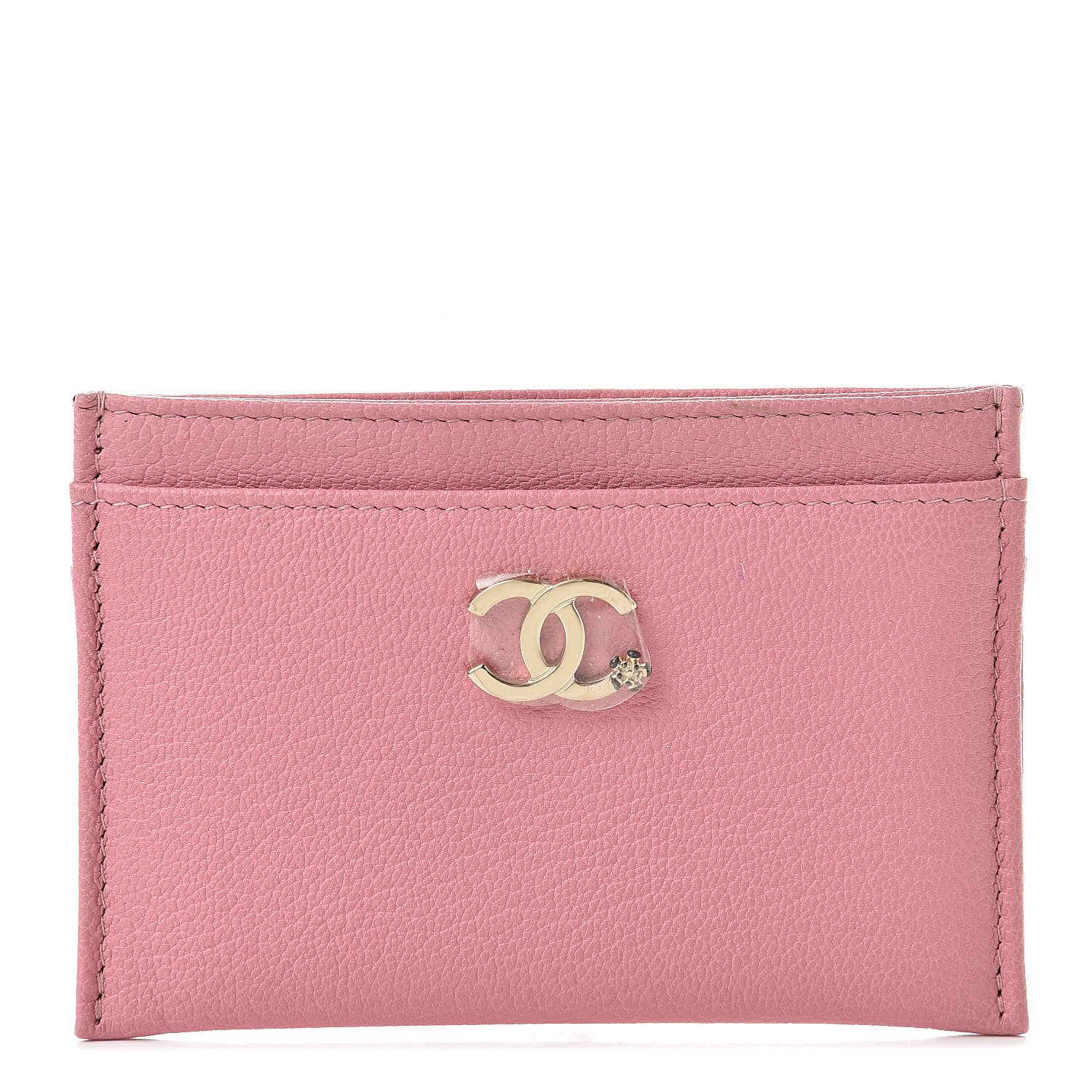 Chanel Goatskin CC Camellia Card Holder Pink 1 of 9