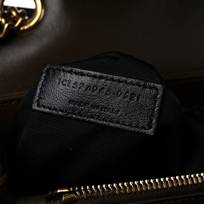 Saint Laurent Calfskin Y Quilted Monogram Medium Loulou Chain Satchel Soil Brown 8 of 13