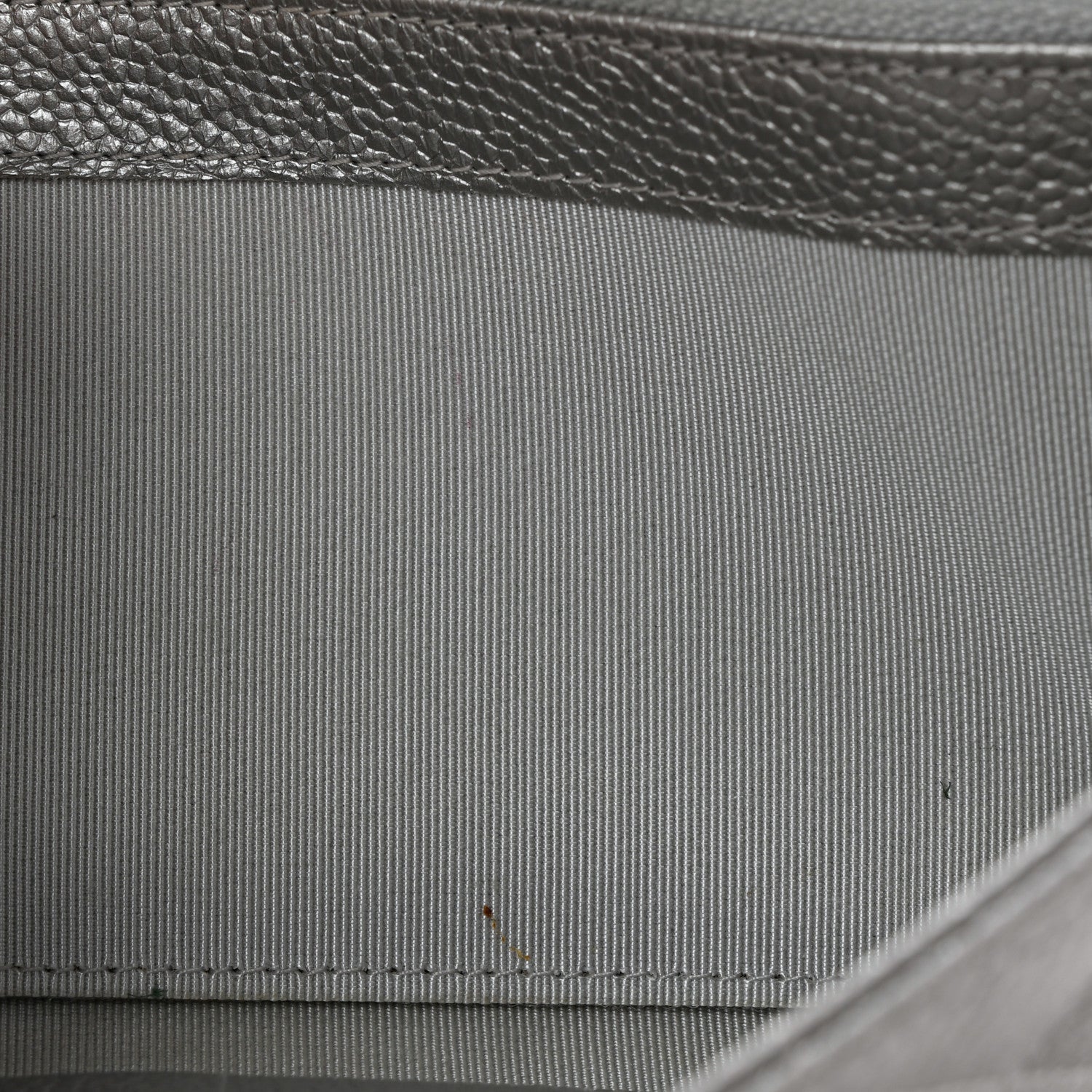 Chanel Glittered Metallic Caviar Quilted Large Flap Wallet Silver 10 of 16