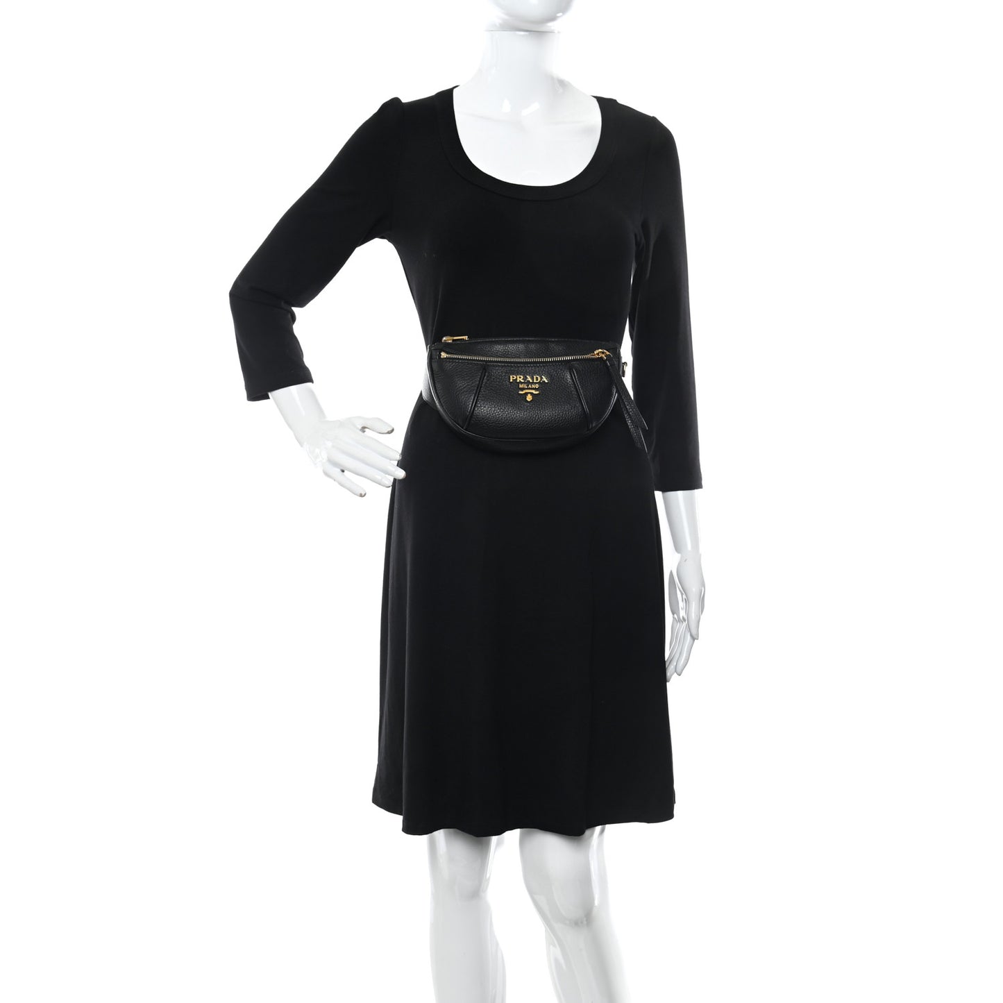 Vitello Daino Small Belt Bag Black