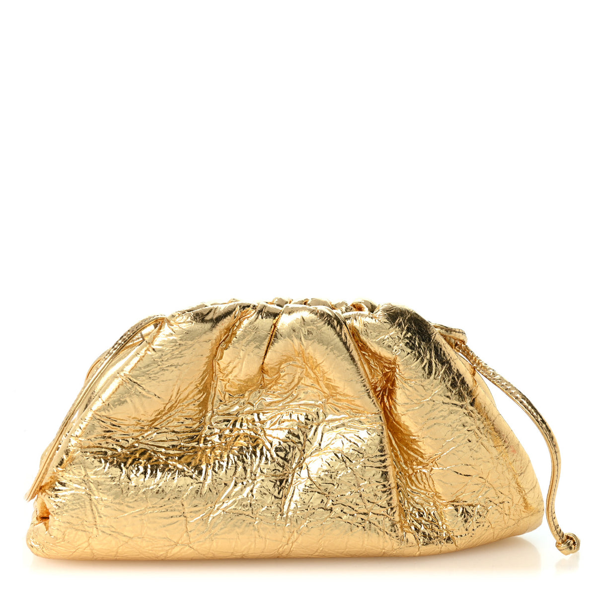 Metallic Crushed Calfskin The Mini Pouch Gold