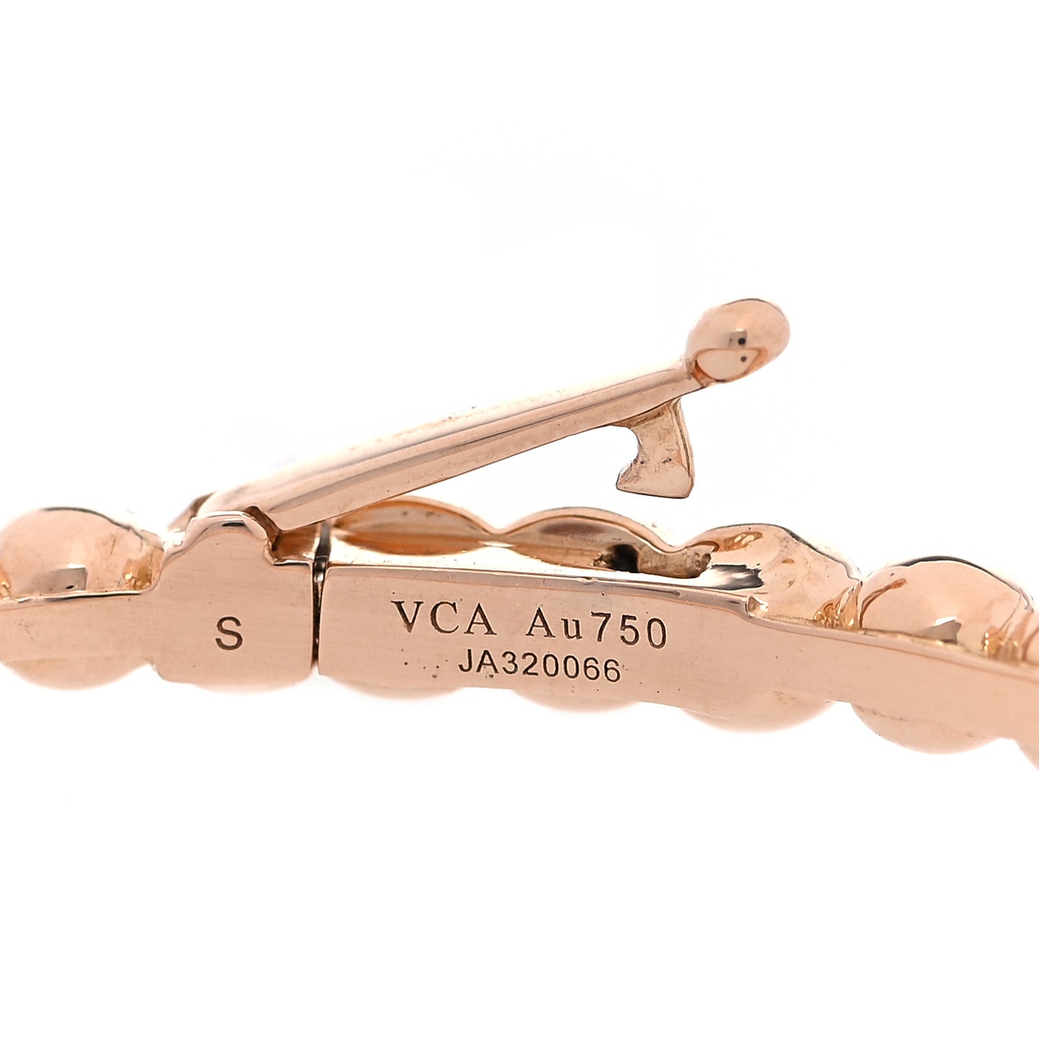 Van Cleef & Arpels 18K Rose Gold Perlee Pearls of Gold Bracelet S 4 of 4