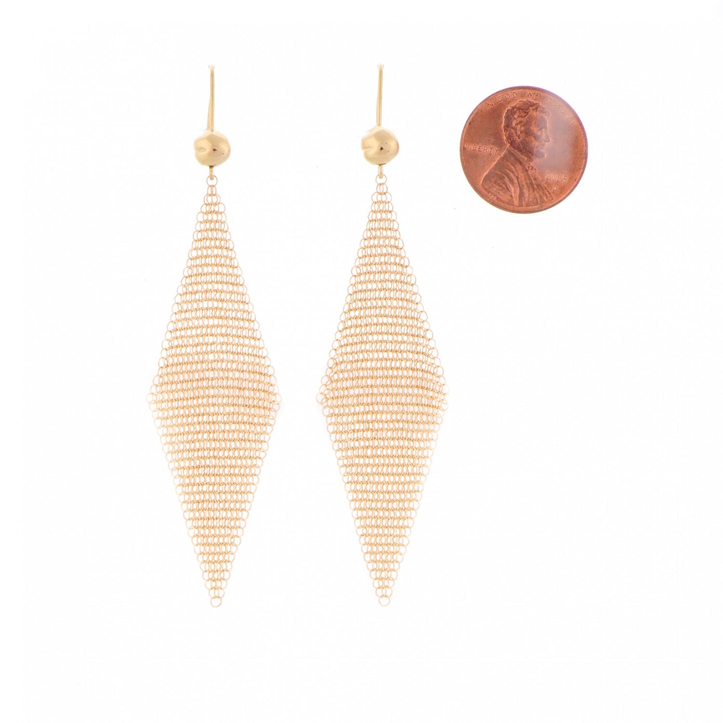 18K Yellow Gold Small Elsa Peretti Mesh Earrings