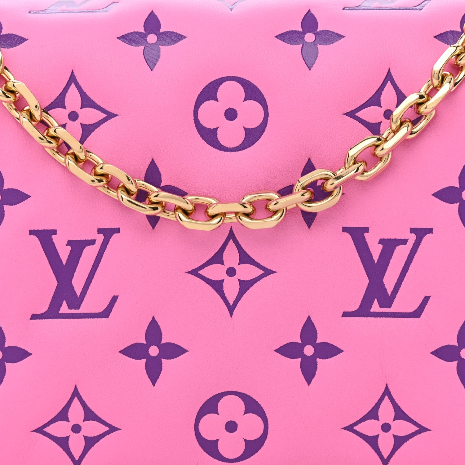 Louis Vuitton Lambskin Embossed Monogram Vuittamins Pochette Coussin Rose Violet 7 of 10