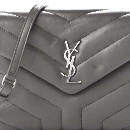 Saint Laurent Calfskin Y Quilted Monogram Toy Loulou Crossbody Bag Storm 9 of 10