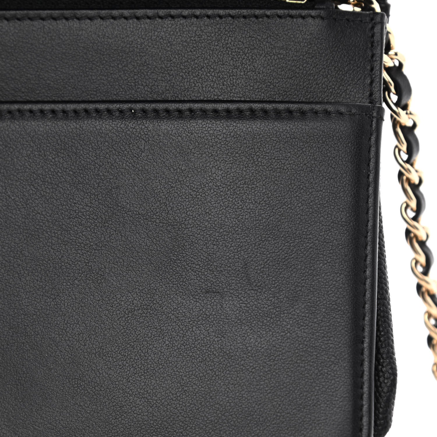 Chanel Caviar Quilted Vintage Mademoiselle Wallet On Chain WOC Black 13 of 14
