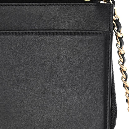 Chanel Caviar Quilted Vintage Mademoiselle Wallet On Chain WOC Black 13 of 14
