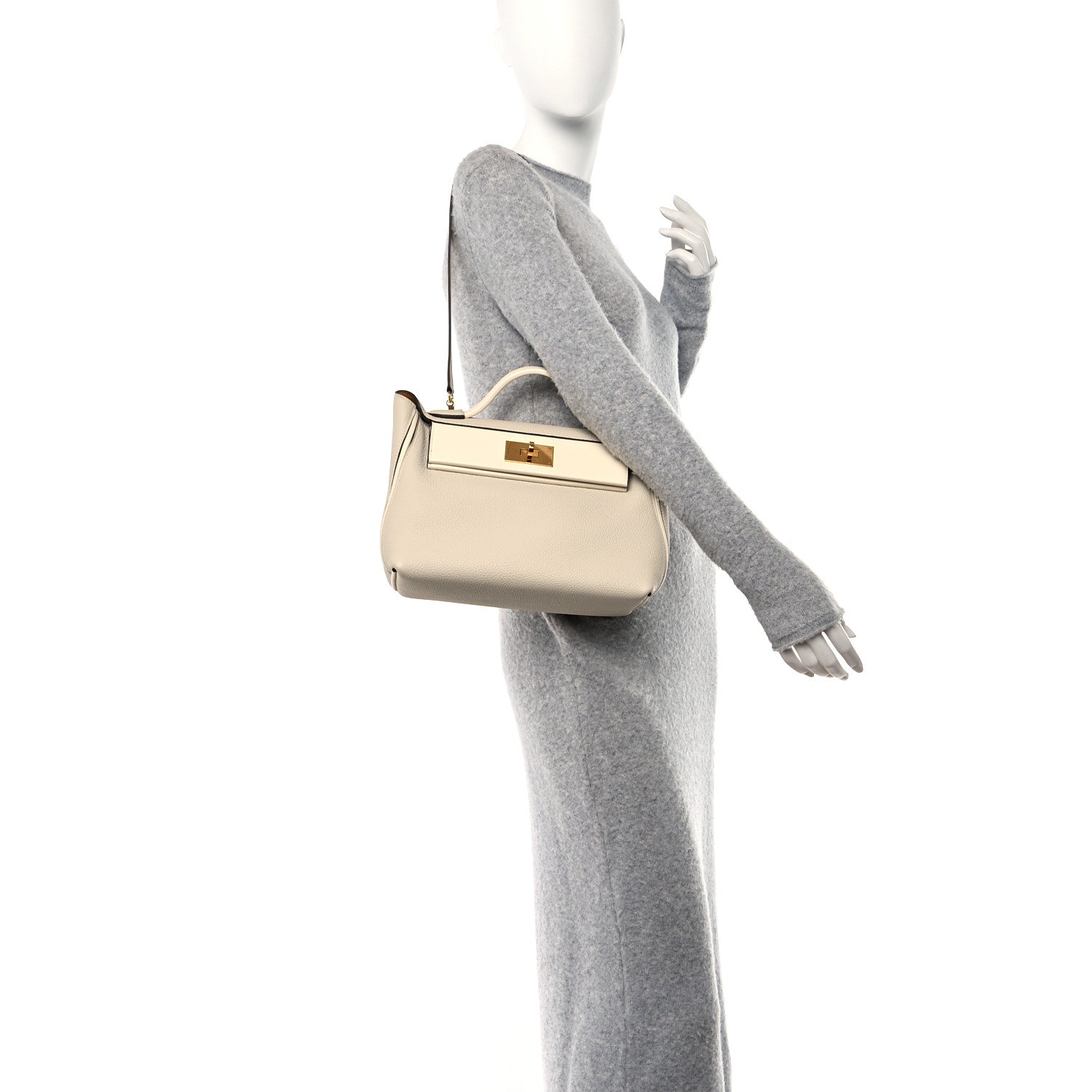 Hermes Taurillon Maurice Swift 24/24 29 Craie Nata Sesame 2 of 12